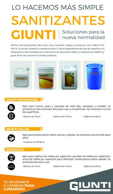 Sanitizante Giunti ECO 10 litros cabinas